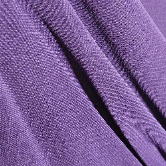 Ralph Lauren Purple Draped Jersey Long Sleeve Cocktail Dress Size 2 - Picture 7 of 14